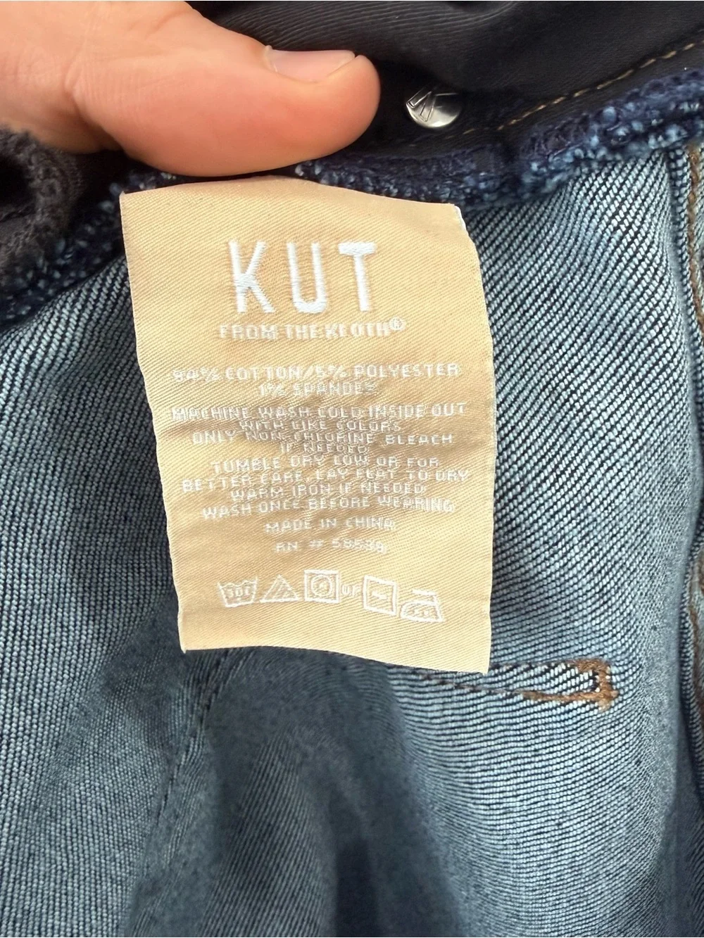 Kut from the Kloth Charlotte High Rise Jeans with Roll Up Cuffs Size 14 - Picture 7 of 9